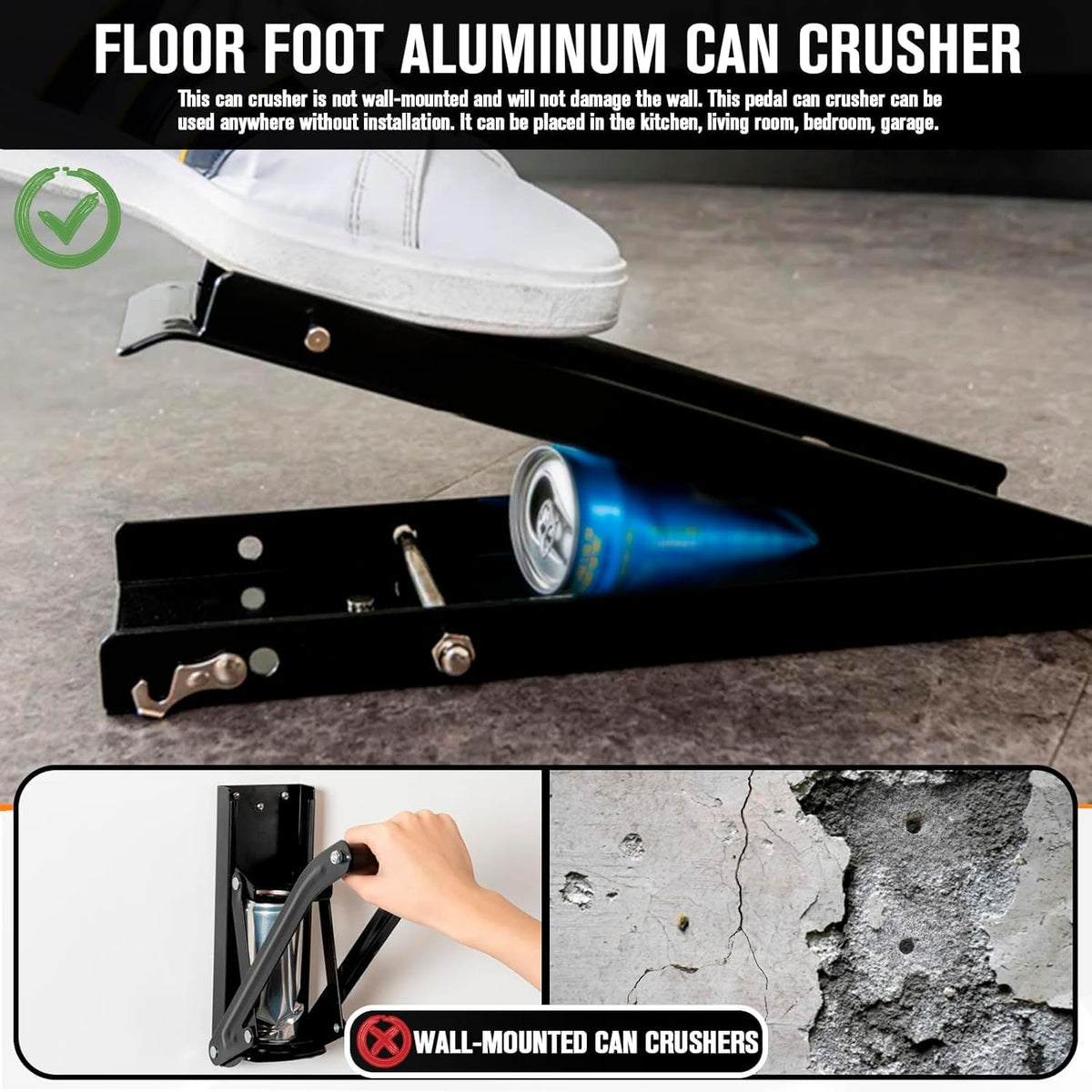 Heavy Duty Floor Can Crusher A707