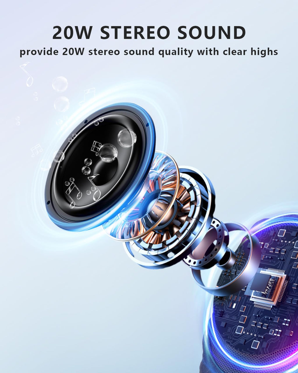 Waterproof Solar Powered Rechargeable Bluetooth Outdoor Speakers E19254