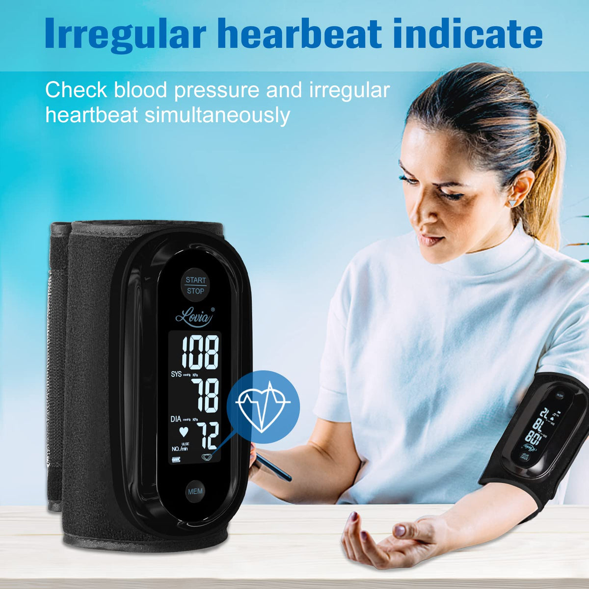 Upper Arm Blood Pressure Monitor with 9-14 Inch Cuff V6411