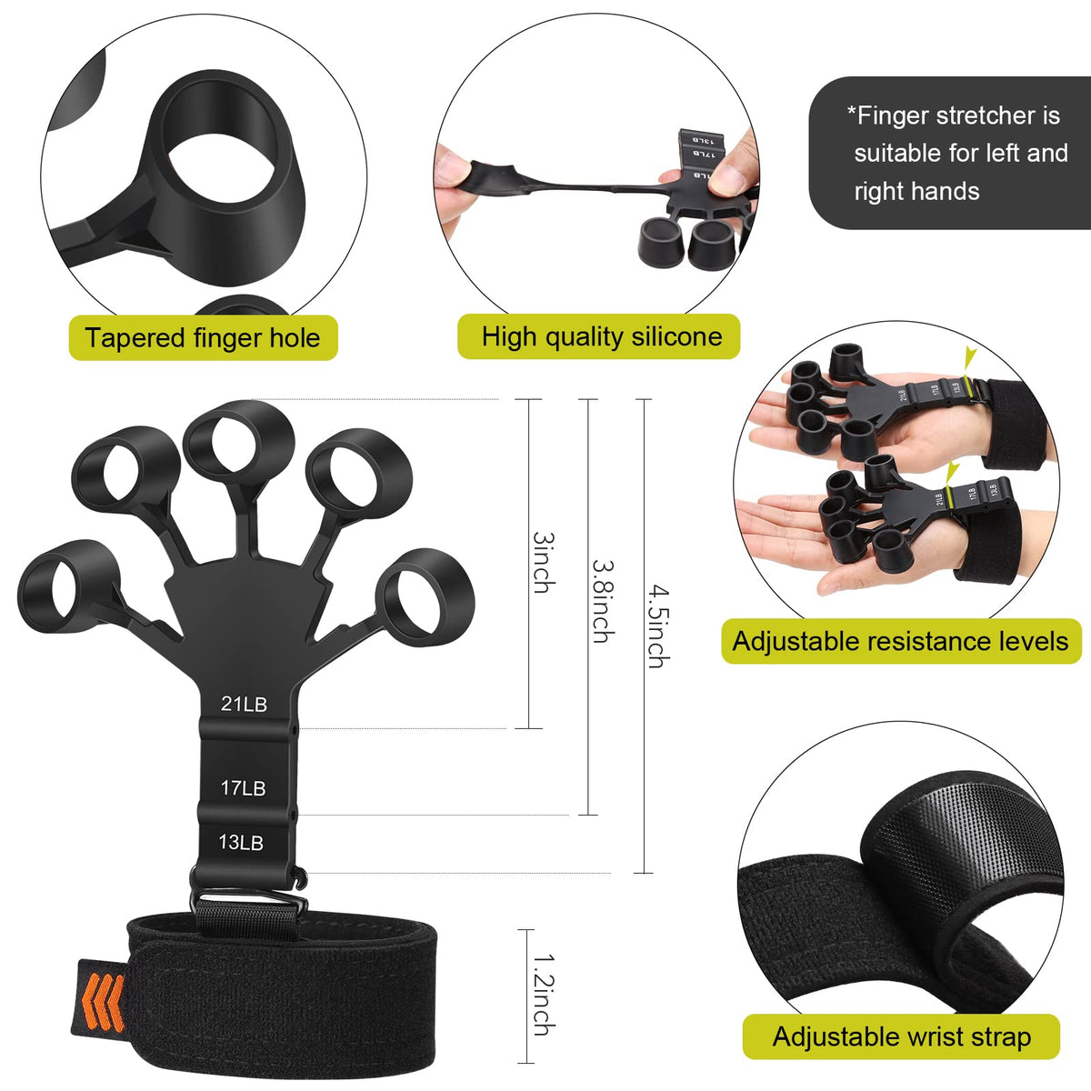 5 Pack Silicone Hand Grip Strengthener Kit N7109