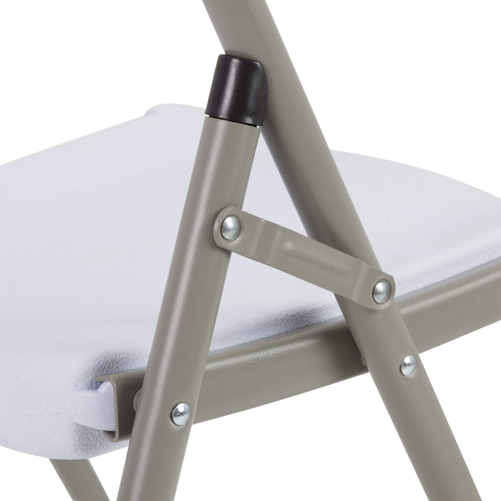 White Plastic Folding Chairs Set of 4 H45906
