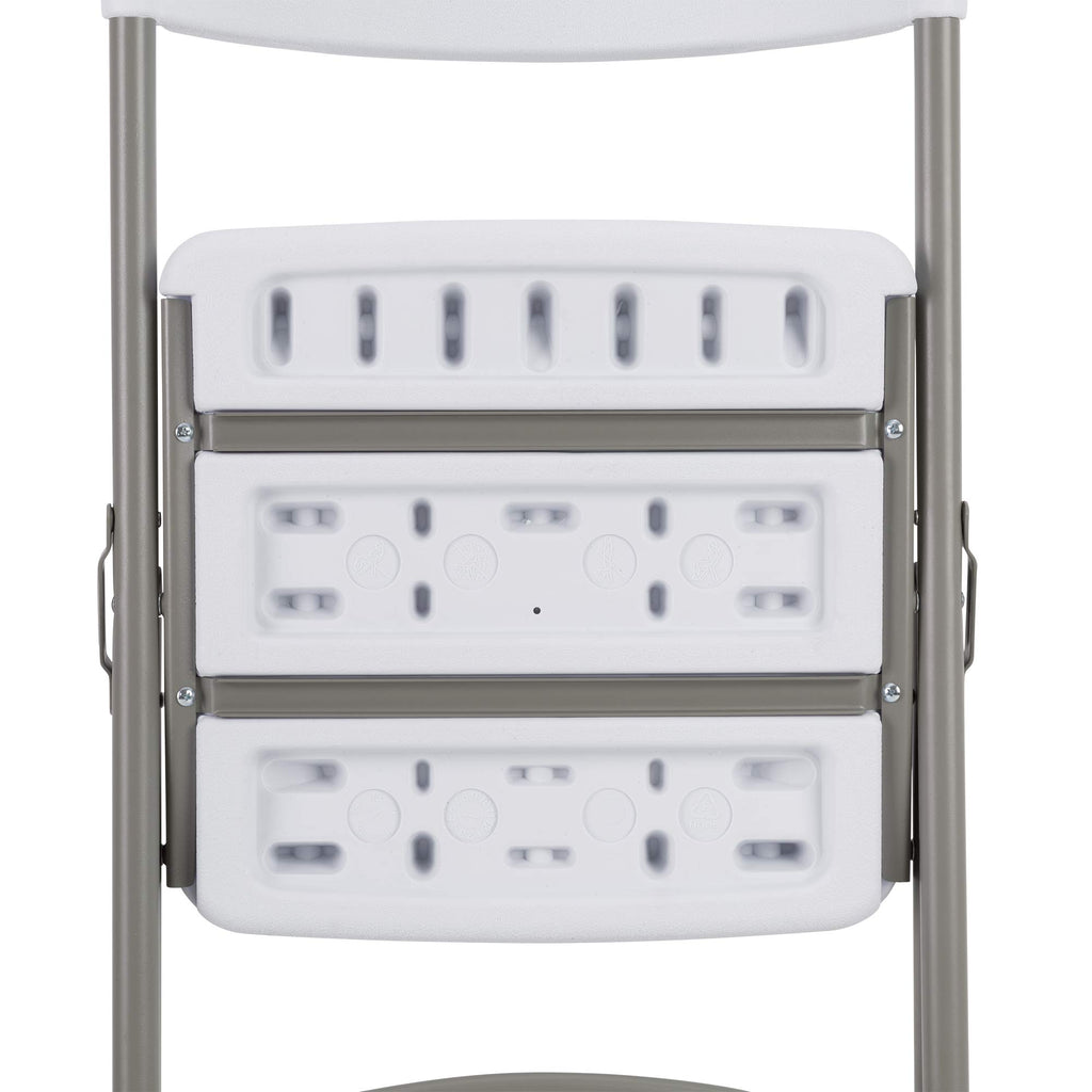 White Plastic Folding Chairs Set of 4 H45906