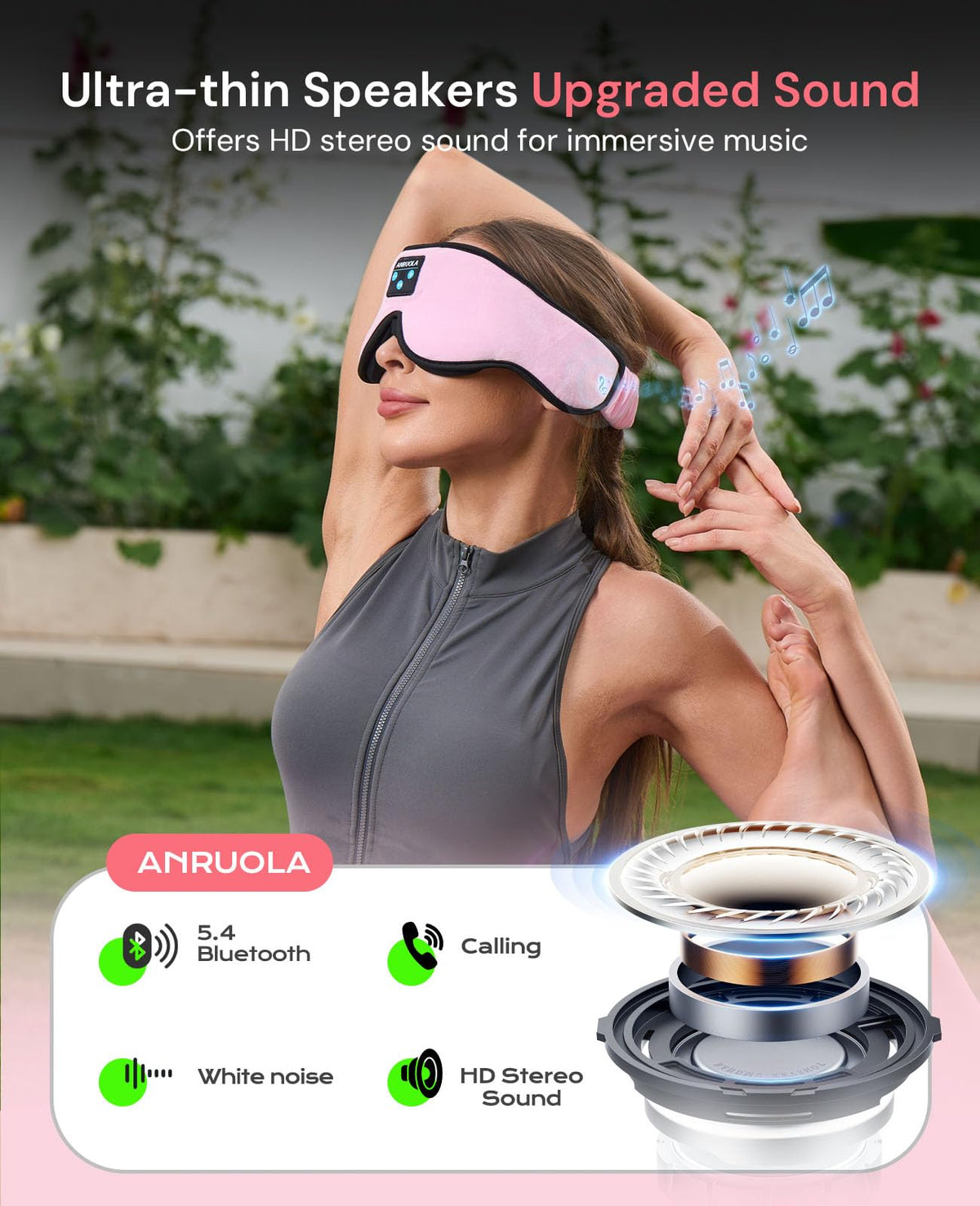 Bluetooth Sleep Mask with Wireless Headphones Y248298