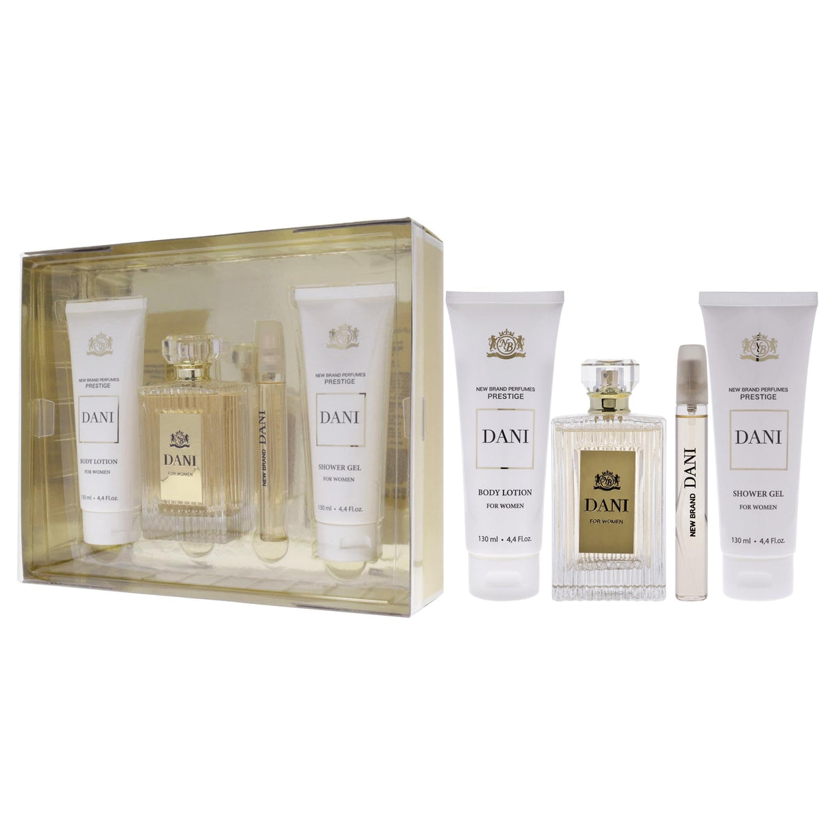 4 Pc Gift Set 3.3oz EDP Spray, 0.5oz EDP Spray, 4.4oz Shower Gel, 4.4oz Body Lotion B567