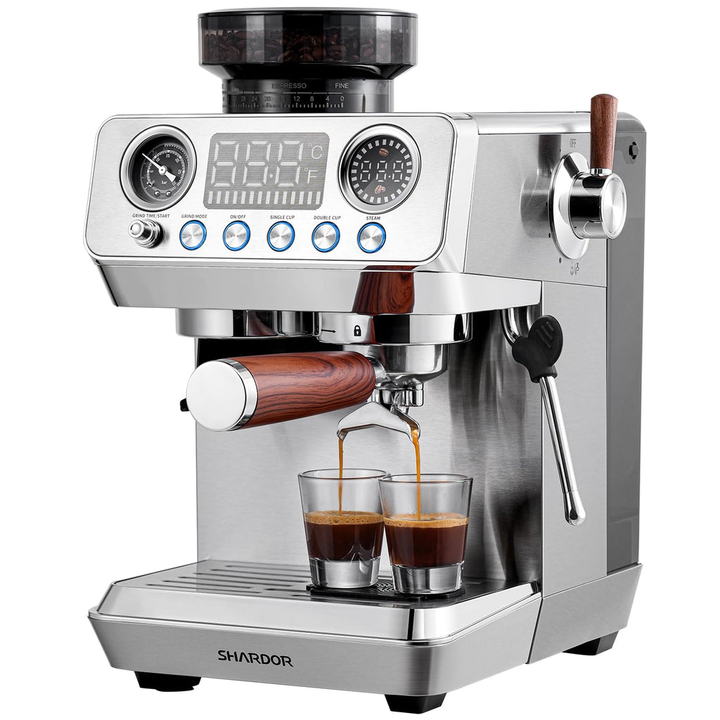 20 Bar Espresso Machine with Built-In Grinder H589