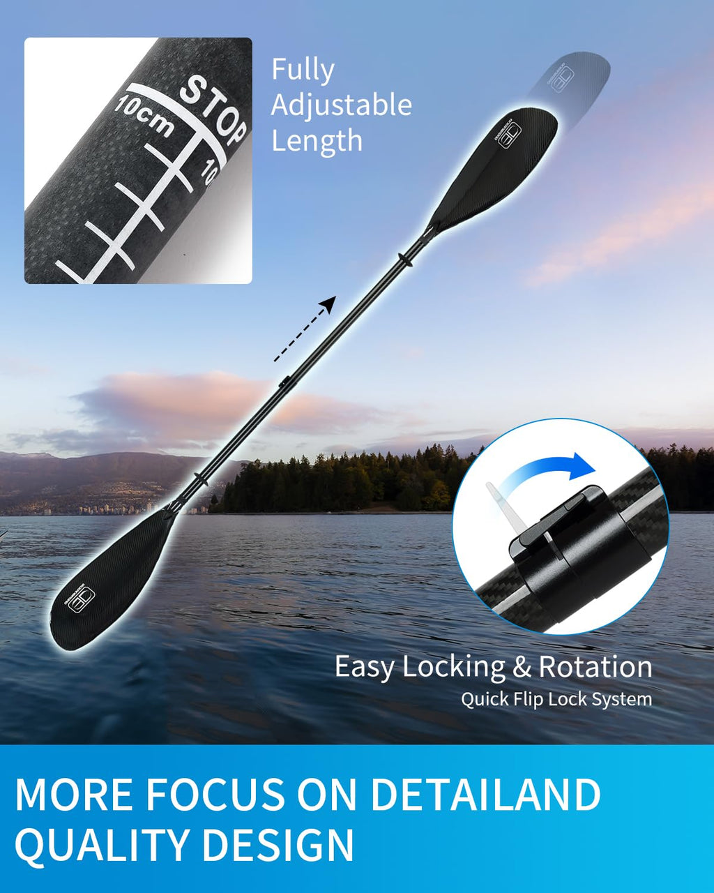 Lightweight Full Carbon Fiber Kayak Paddle K787200