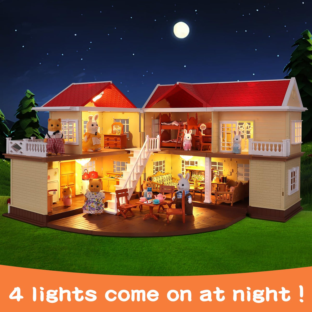 Cozy Cabin Doll House Playset Q135