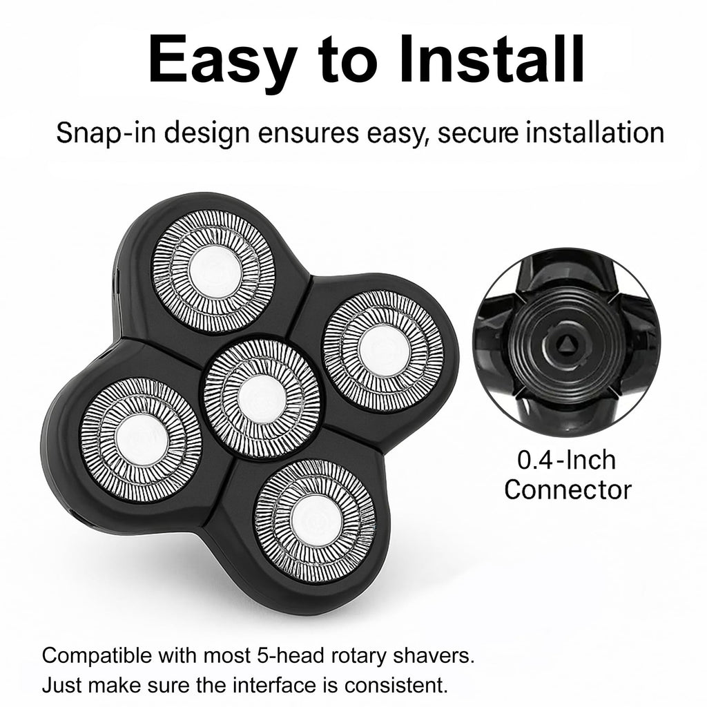 5 Pack Replacement Blades for Electric Head Shavers O694
