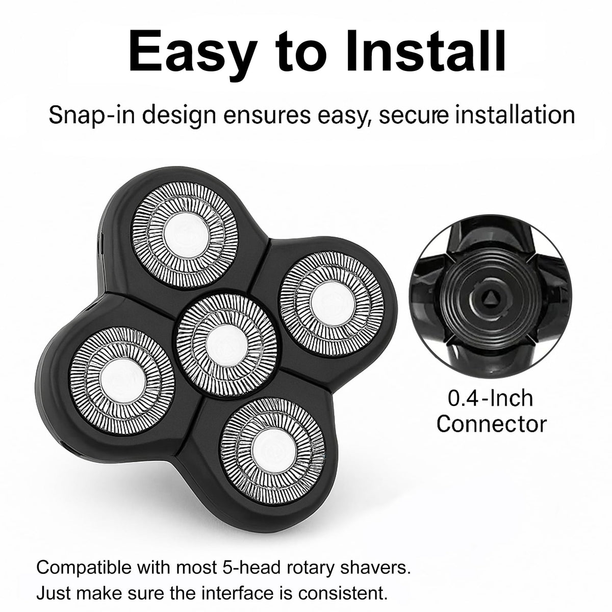 5 Pack Replacement Blades for Electric Head Shavers O694