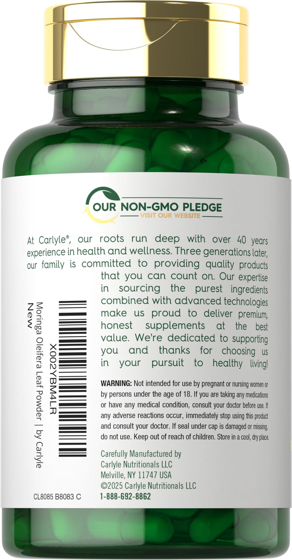 Moringa Oleifera Supplement 180 Capsules X30197