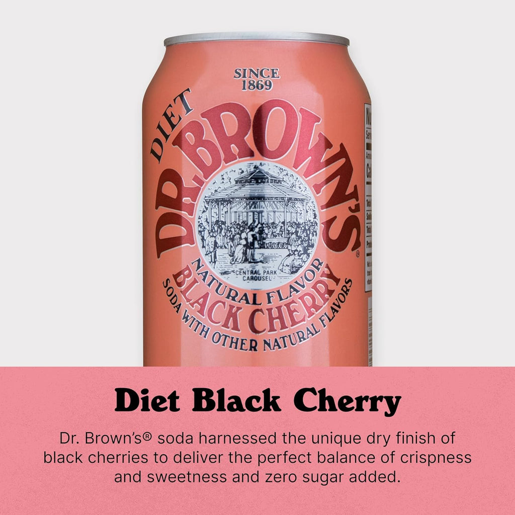Black Cherry Diet Soda 12 Fl Oz (Pack of 4) Q307