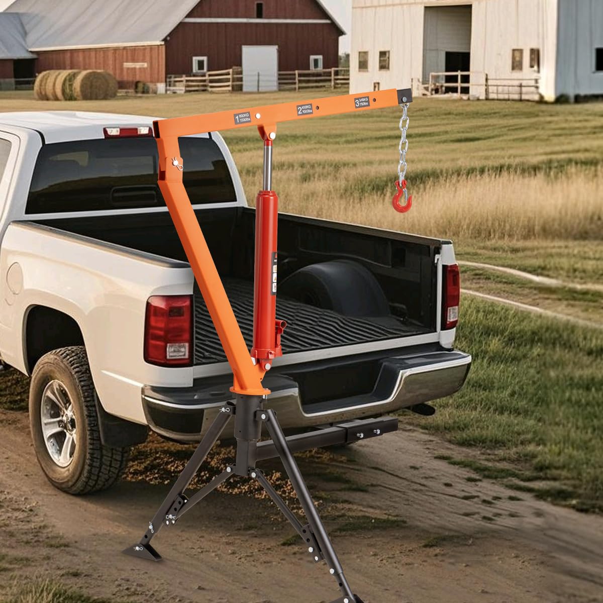 1500 lb Hydraulic Hitch Mounted Truck Crane I146702