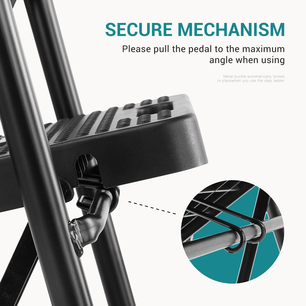3 Step Foldable Step Stool with Anti-Slip Pedal R976