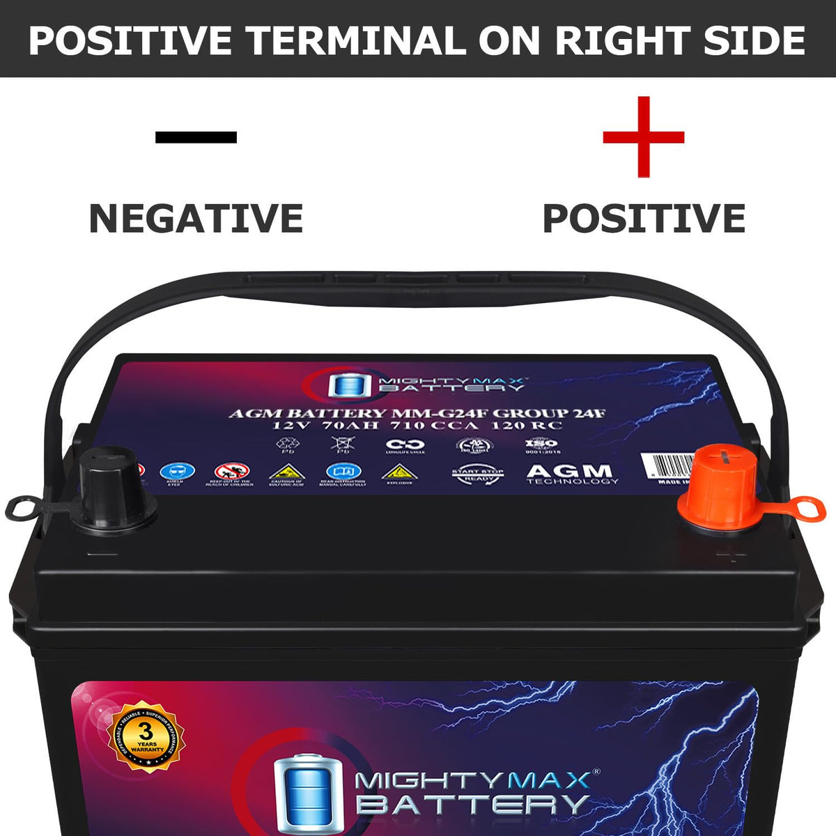 12V 70Ah AGM Replacement Battery Q769804