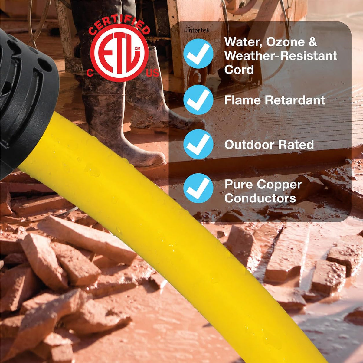 50 ft 12/3 SJTW Heavy Duty Outdoor Extension Cord G4297