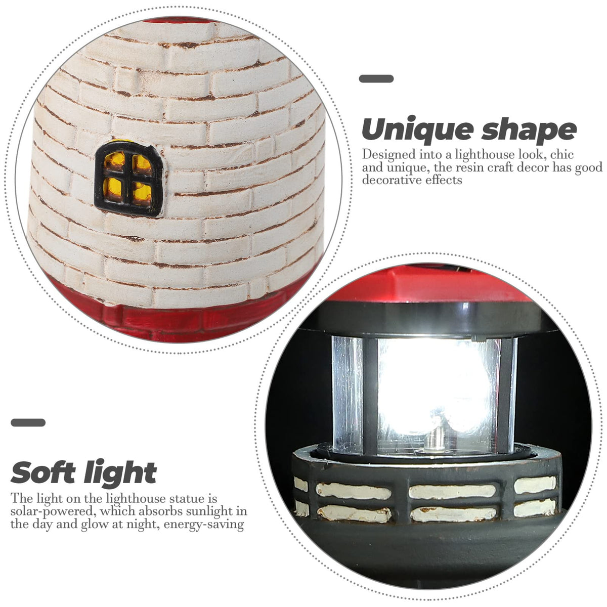 Solar Lighthouse Statue 14.76 Inch I550326