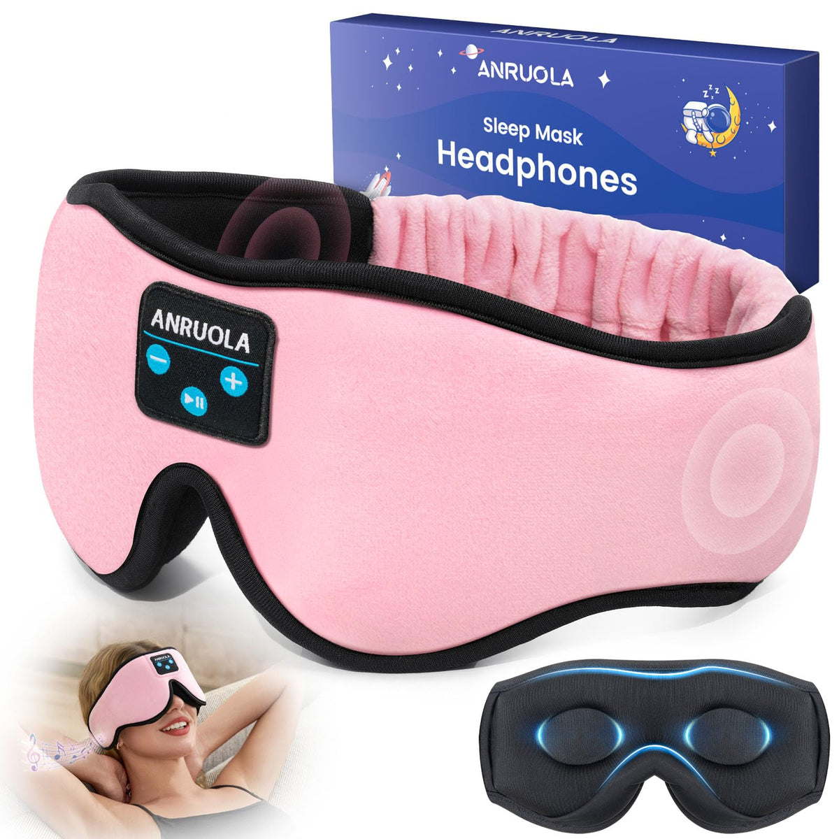 Bluetooth Sleep Mask with Wireless Headphones Y248298