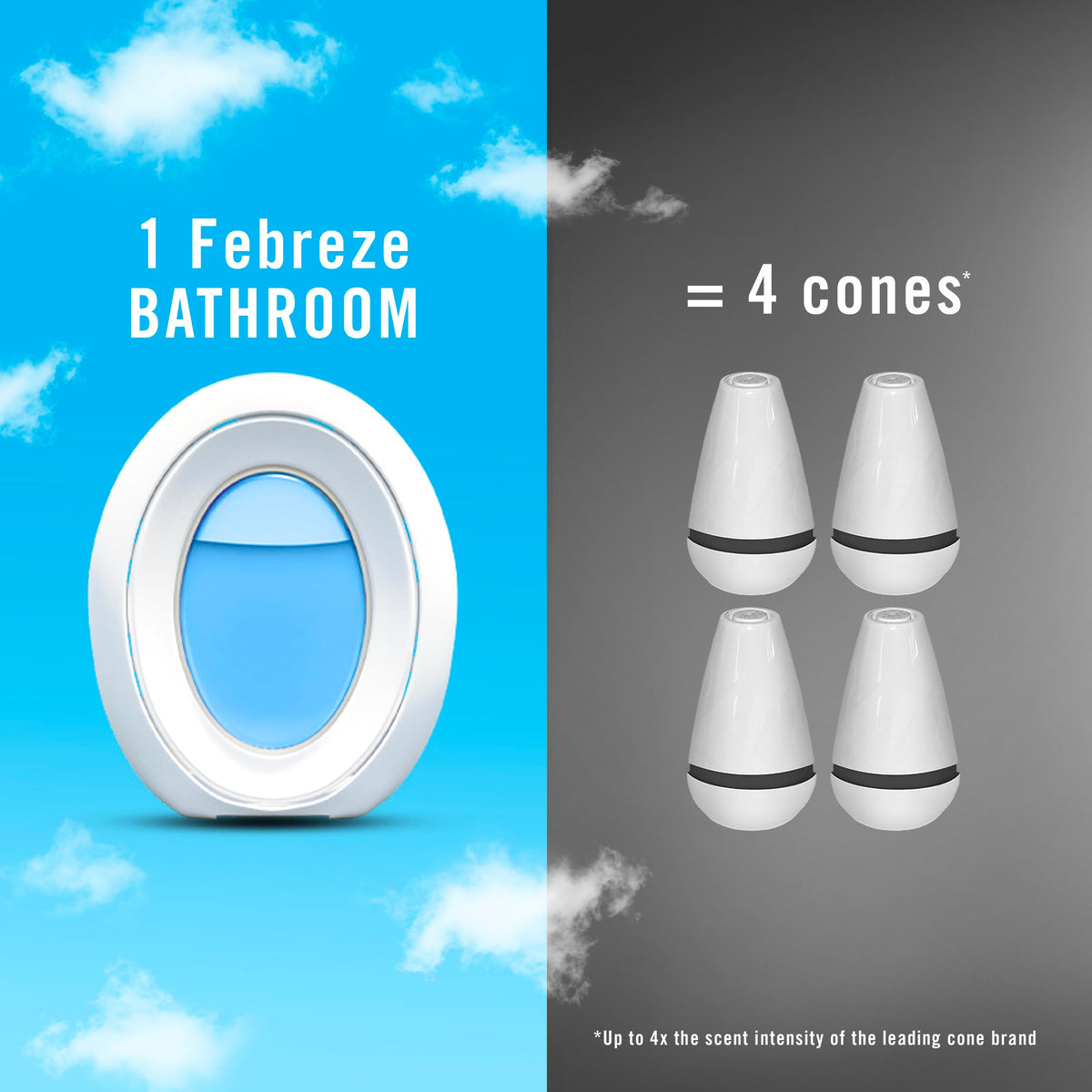 Bathroom Air Freshener Linen & Sky Scent 4 Count E349