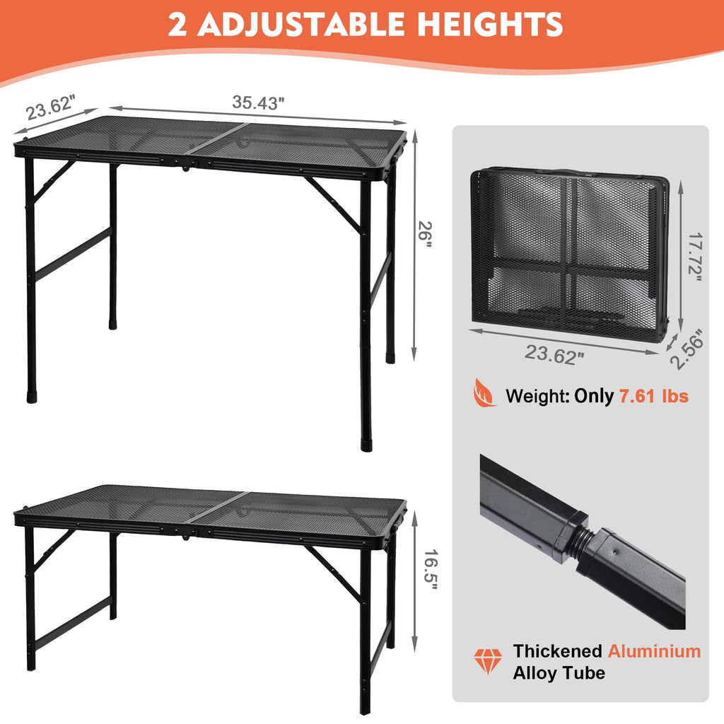 Folding Camping Grill Table E442546