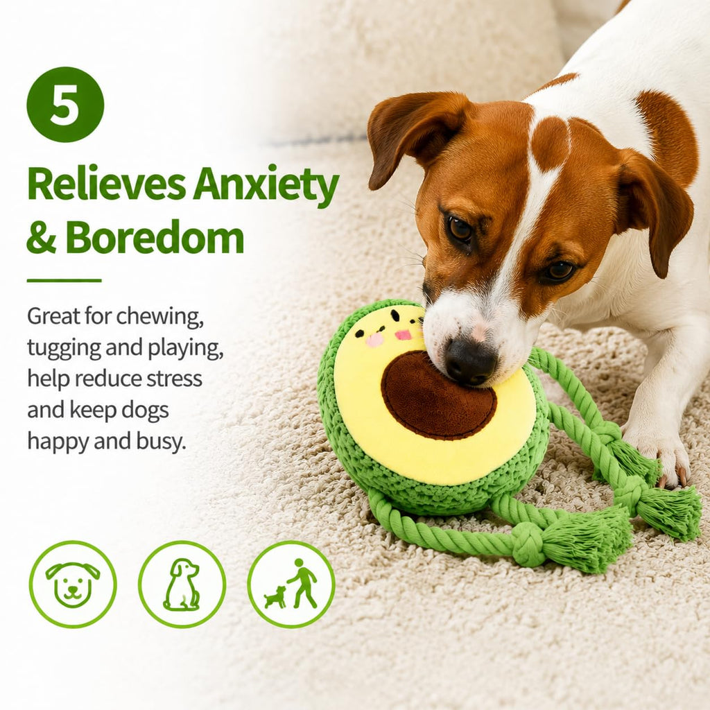 Avocado Rope Plush Dog Toy E6701