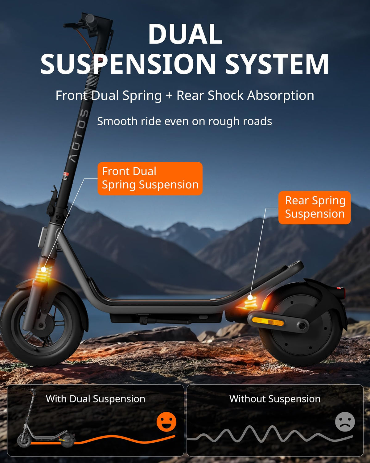 Electric Scooter for Adults, 20 MPH, 750W Peak Motor, 12" Tubeless Tires, Foldable C46573