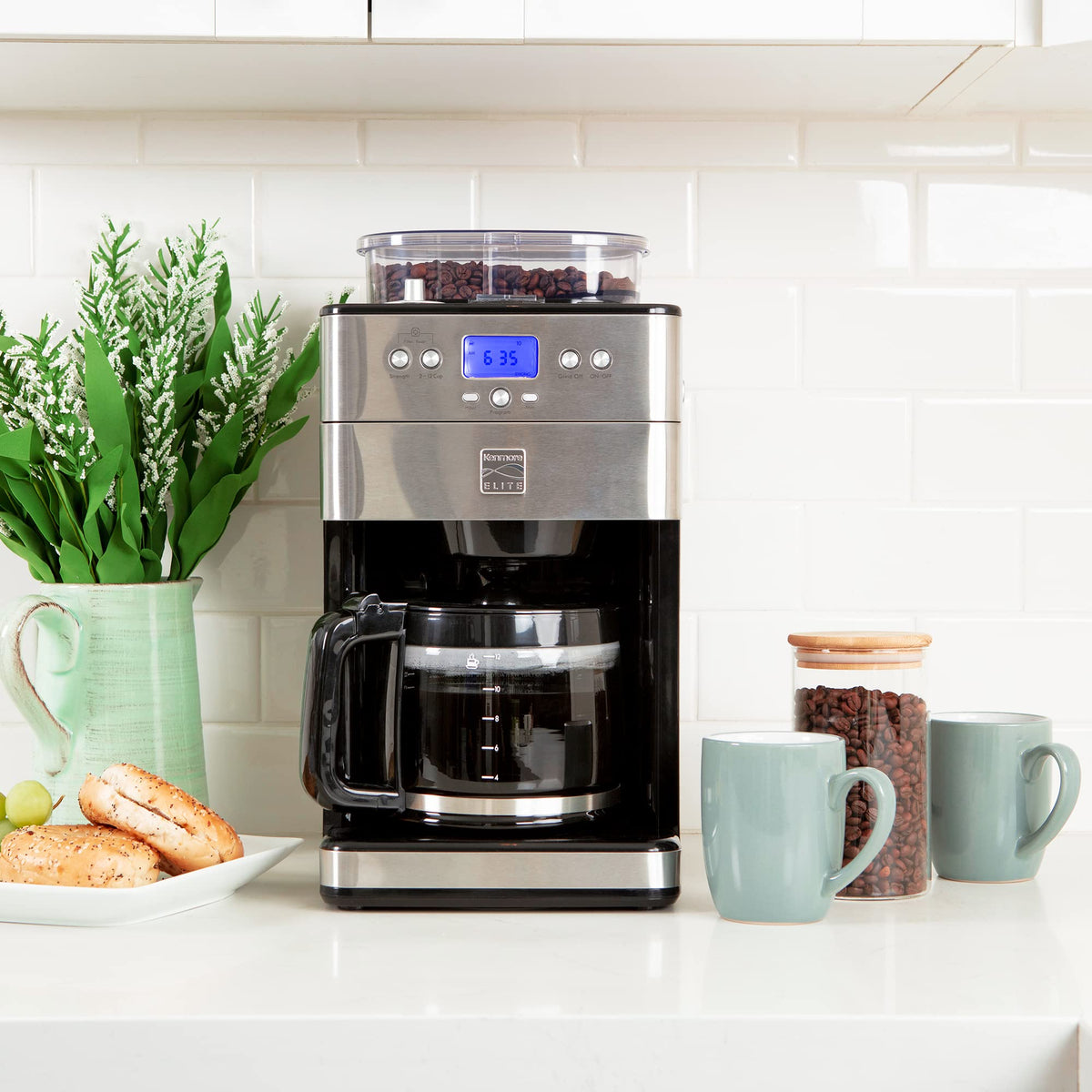Grind and Brew 12 Cup Programmable Coffee Maker with Burr Grinder M4716