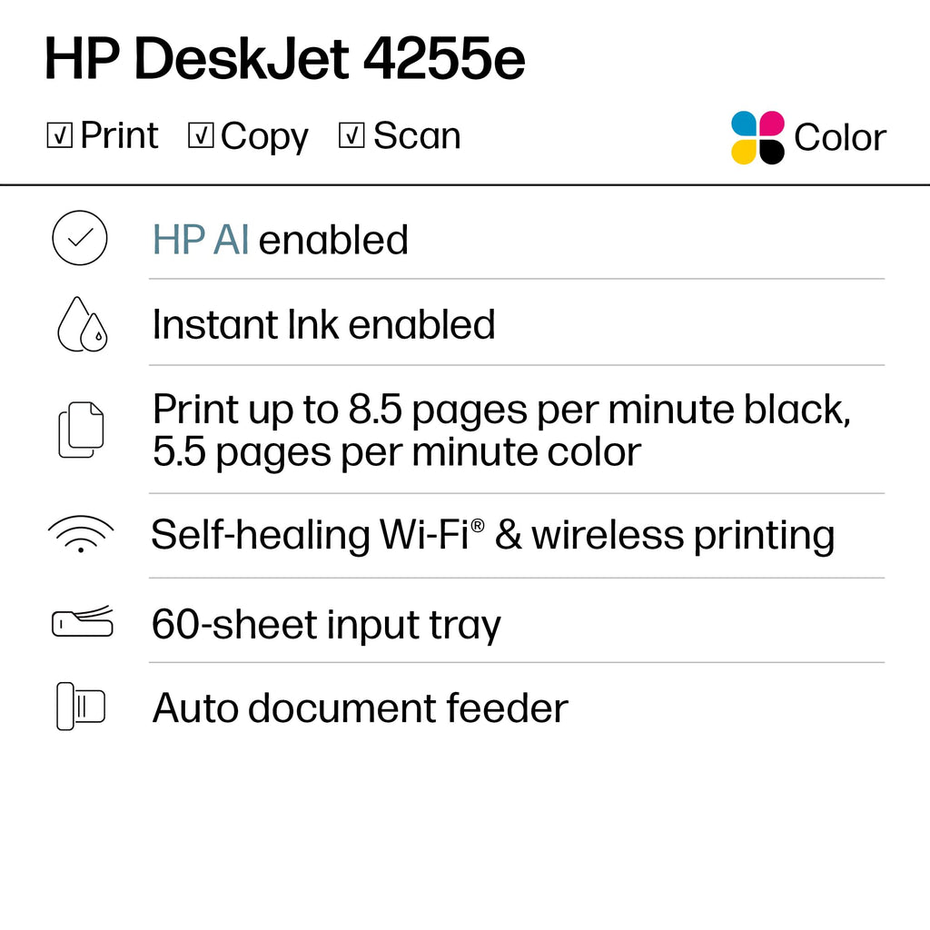 Wireless All-in-One Color Inkjet Printer, Scanner, Copier R36168