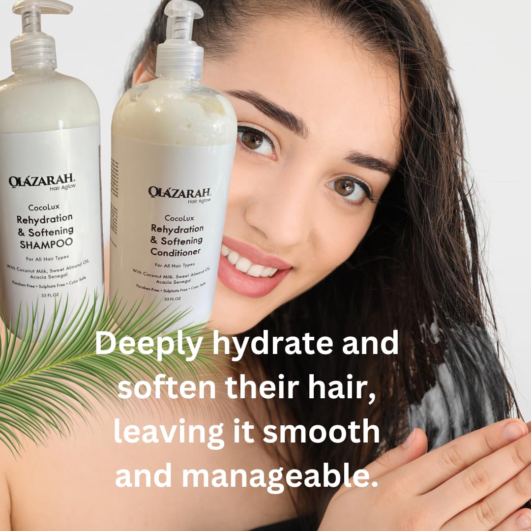 Shampoo & Conditioner Set with Coconut Milk & Sweet Almond Oil I51488