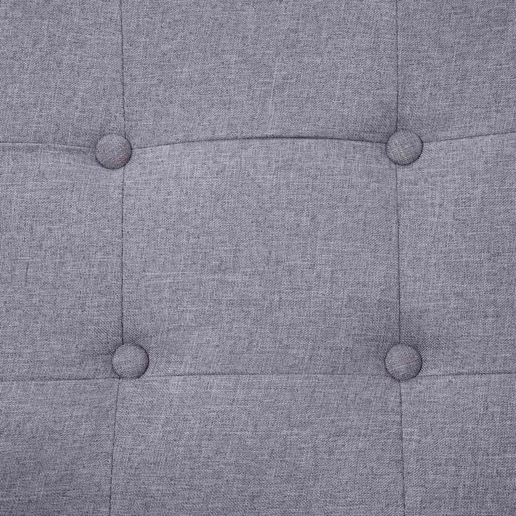 Light Gray 2-Seater Fabric Loveseat Sofa with Steel Legs G592120
