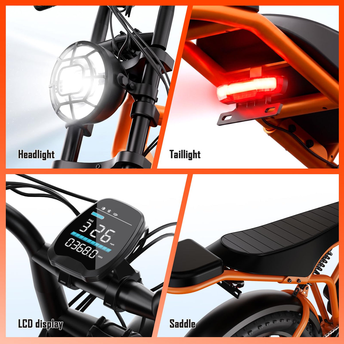 Electric Bike 2000W Peak Motor 48V Removable Battery U172