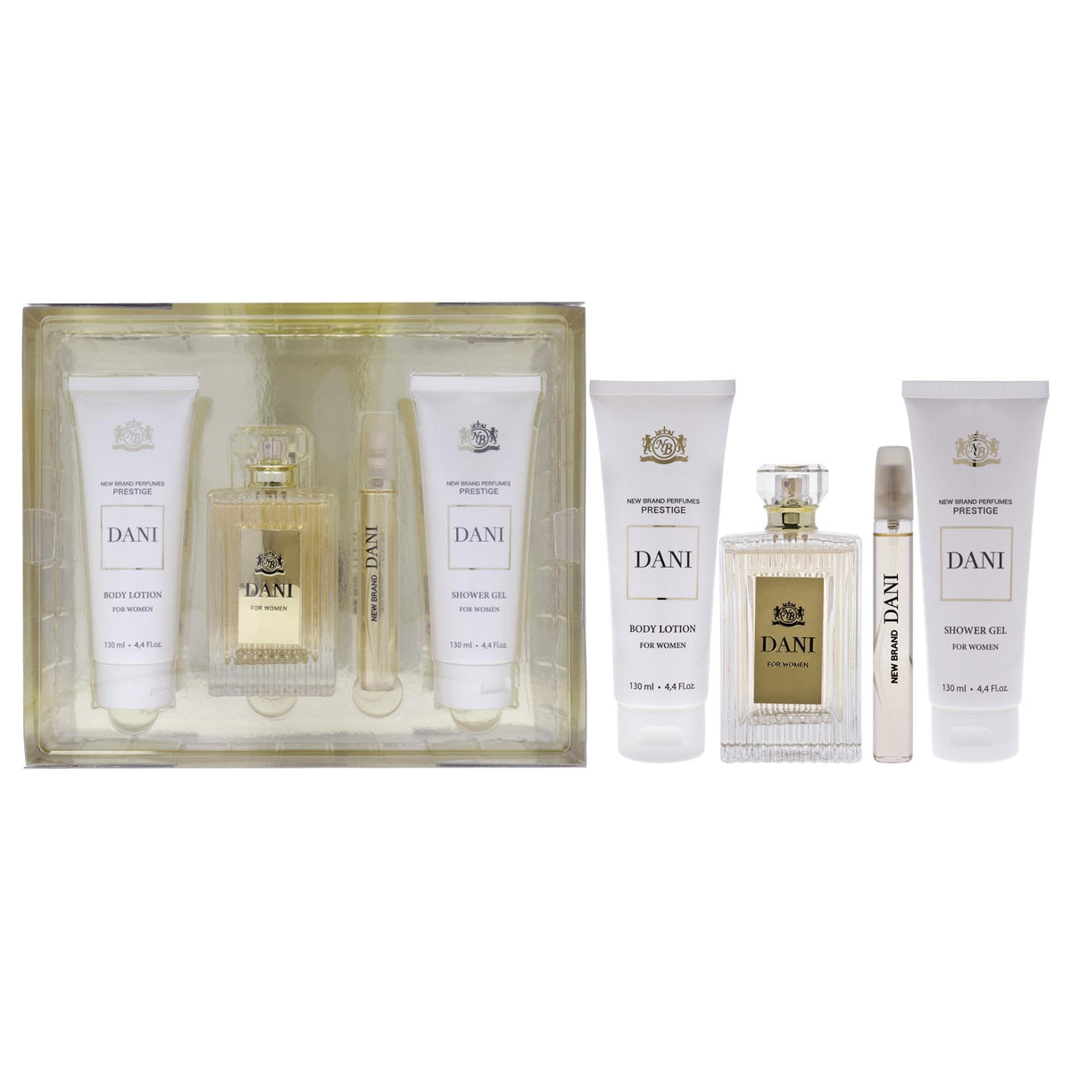 4 Pc Gift Set 3.3oz EDP Spray, 0.5oz EDP Spray, 4.4oz Shower Gel, 4.4oz Body Lotion B567