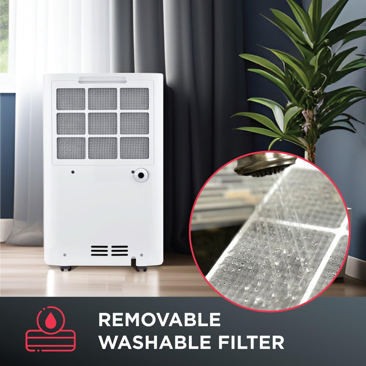 50-Pint Dehumidifier with 3 Speeds and Timer C436202