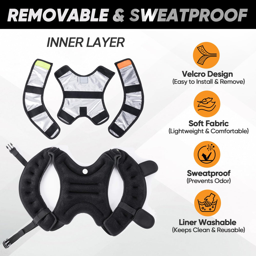 10lbs/Pair Adjustable Ankle Weights & 5lbs Weighted Vest T101274