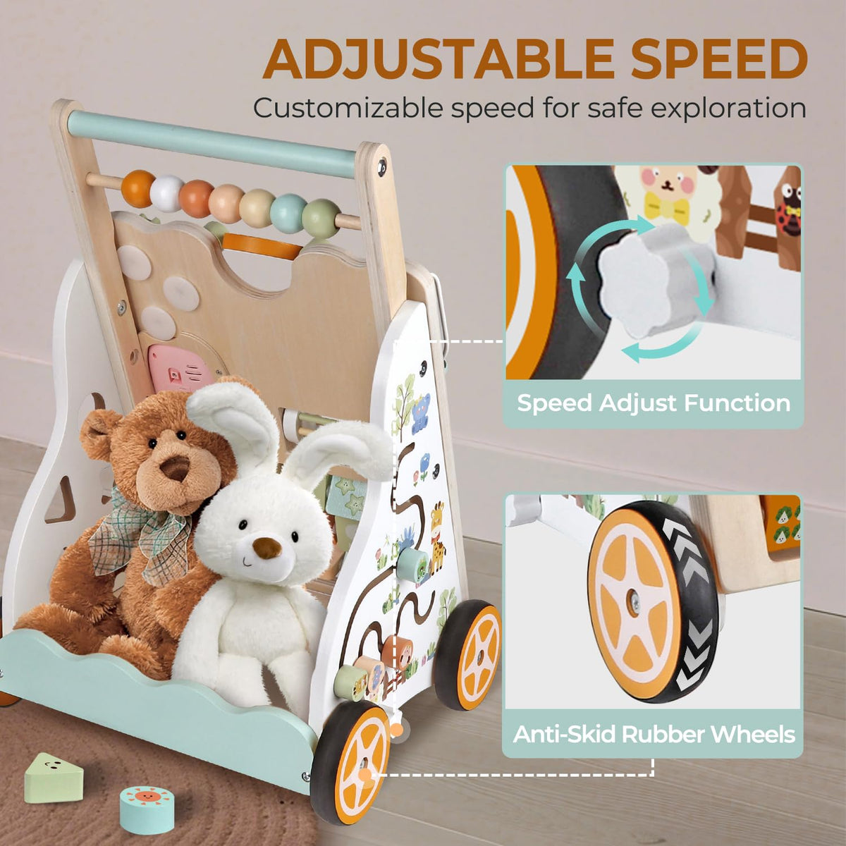 Wooden Baby Walker F9903