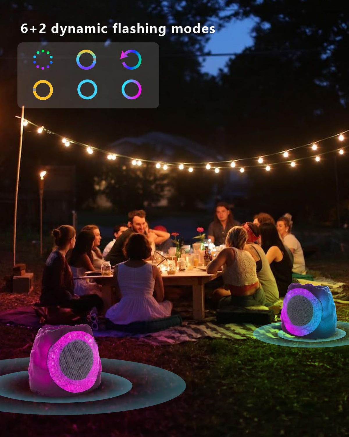 Waterproof Solar Powered Rechargeable Bluetooth Outdoor Speakers E19254