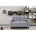Light Gray Tufted Upholstered Loveseat S5497