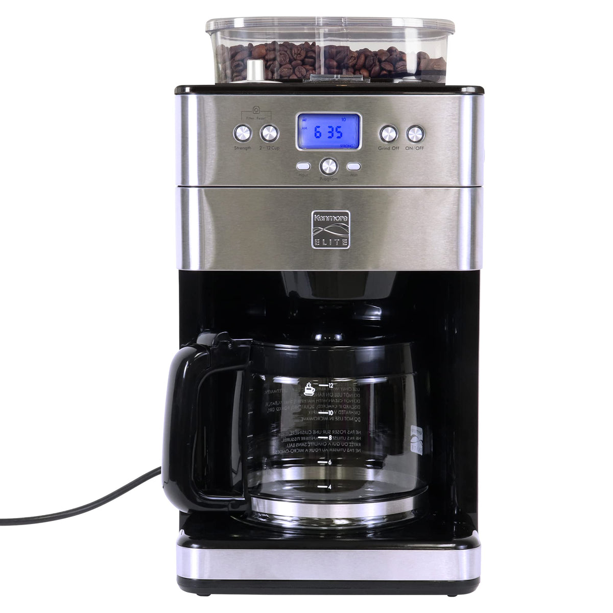 Grind and Brew 12 Cup Programmable Coffee Maker with Burr Grinder M4716