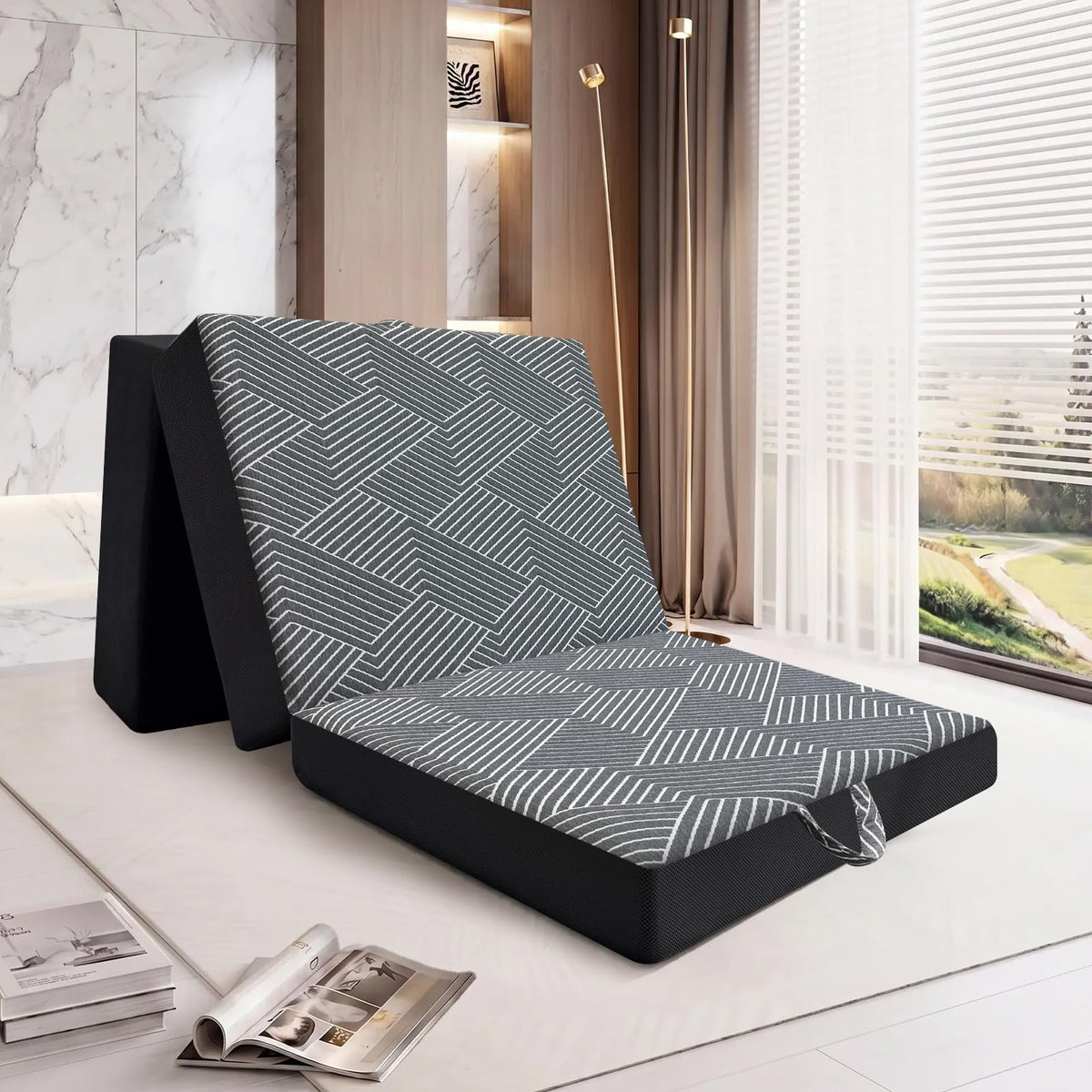 Memory Foam Tri Folding Mattress Twin Size 4 Inch Z298728