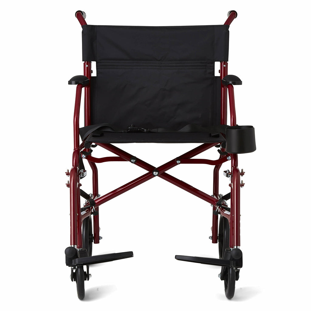 Ultra Lightweight Foldable Transport Wheelchair 19-Inch Seat Y48340