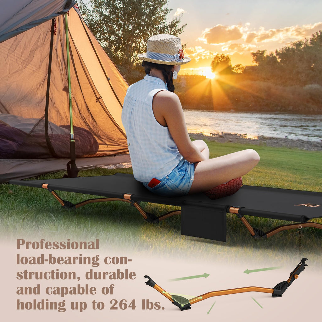 Foldable Camping Cot with Storage Bag M38799