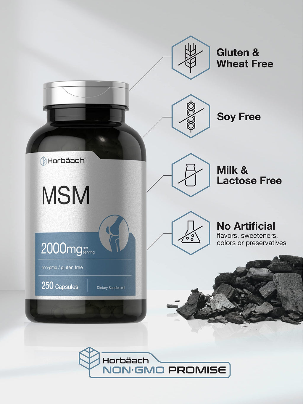 MSM Methylsulfonylmethane 2000mg 250 Capsules X576118