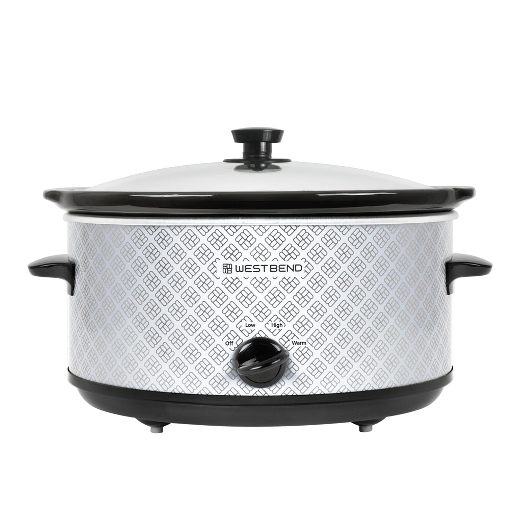 6-Quart Slow Cooker with Ceramic Crockpot and Glass Lid F90948