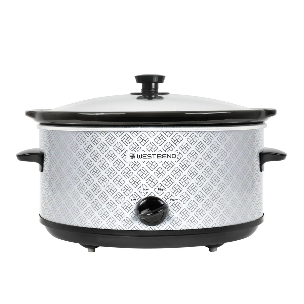 6-Quart Slow Cooker with Ceramic Crockpot and Glass Lid F90948