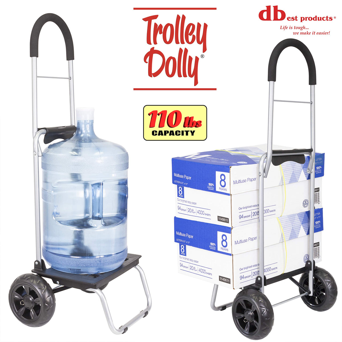 Black Foldable Shopping Cart with Wheels and Removable Bag C646