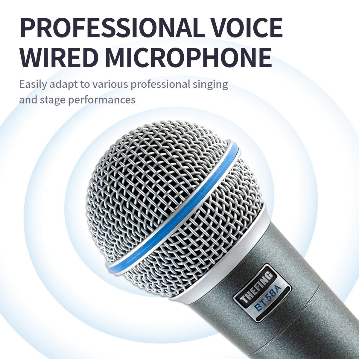 Wired Dynamic Handheld Karaoke Microphone with Audio Cable L44558