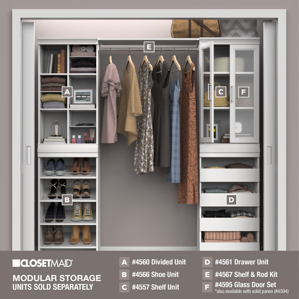 White 4 Drawer Wood Modular Storage Unit B507