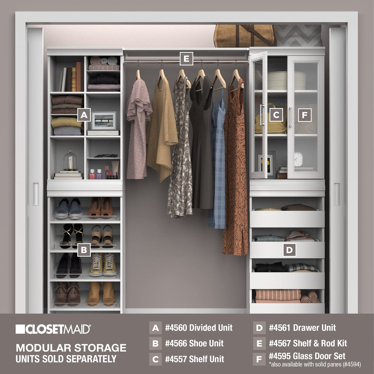 White 4 Drawer Wood Modular Storage Unit B507