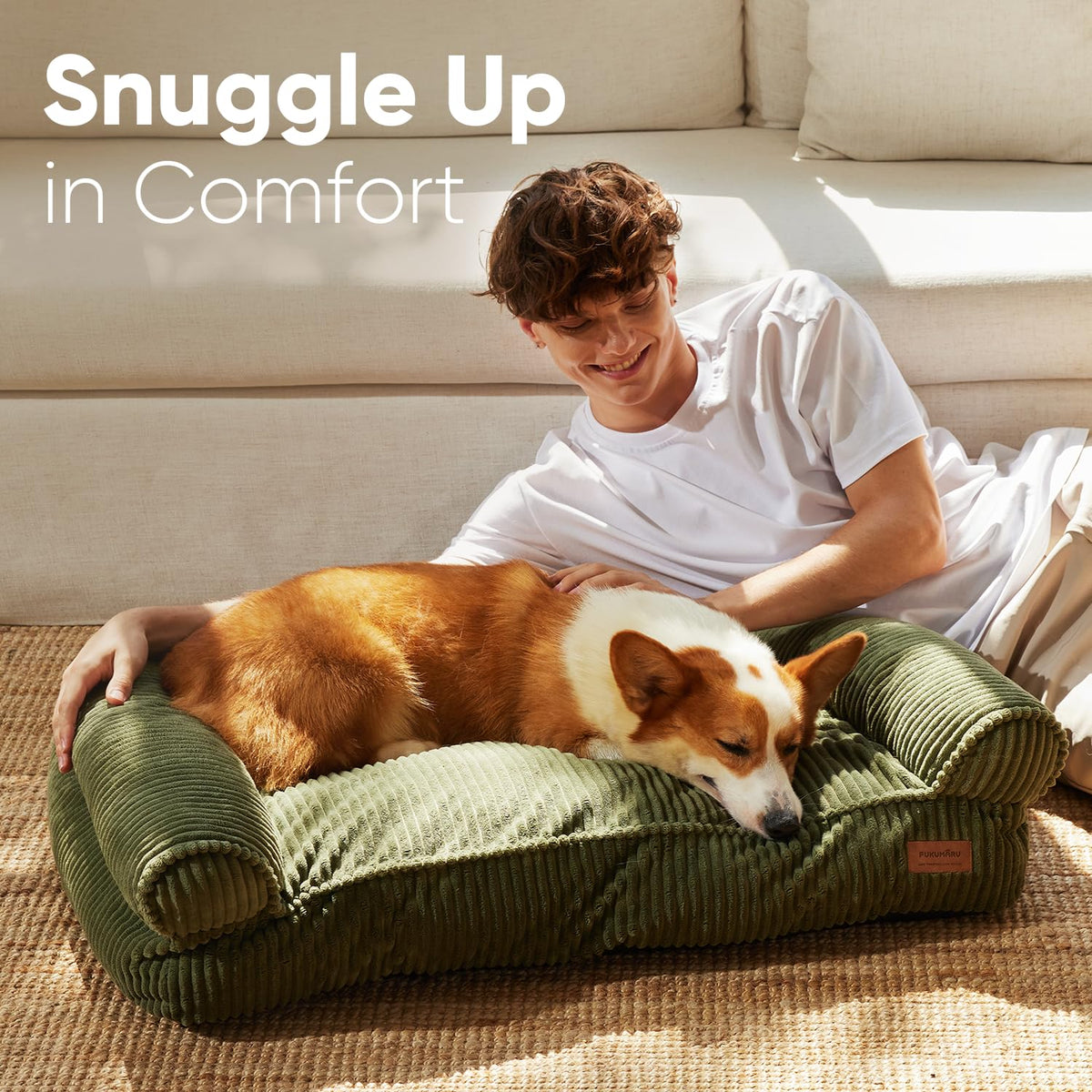 Corduroy Waterproof Washable Cover Dog Couch Bed E739546