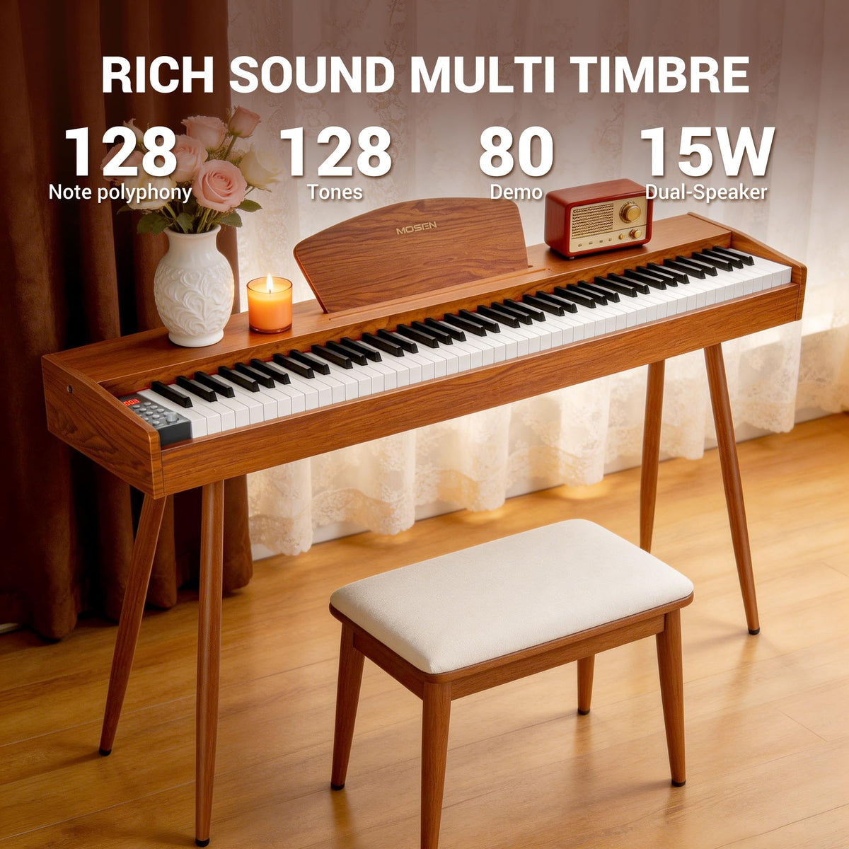 88 Key Weighted Digital Piano T3821