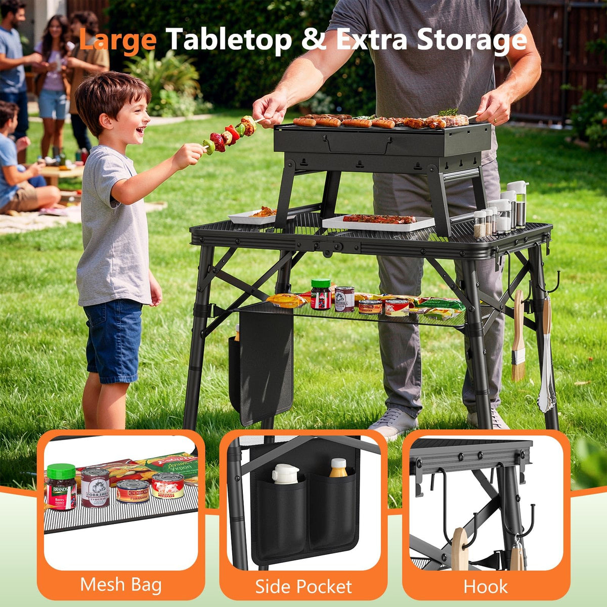 Portable Folding Grill Table L56023